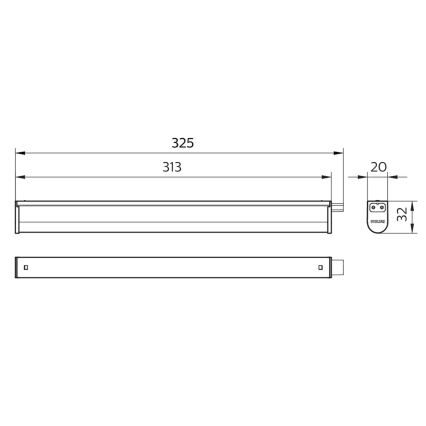 Philips - LED virtuvės šviestuvas, kabinamas po spintele PROJECTLINE LED/3,4W/230V 3000/4000/6500K