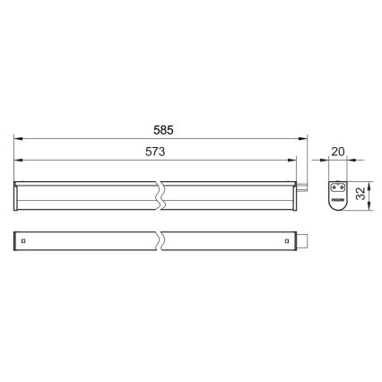 Philips - LED virtuvės šviestuvas, kabinamas po spintele PROJECTLINE LED/6,5W/230V 3000/4000/6500K