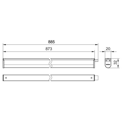 Philips - LED virtuvės šviestuvas, kabinamas po spintele PROJECTLINE LED/9,6W/230V 3000/4000/6500K