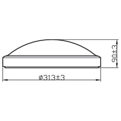 Philips - LED Vonios lubinis šviestuvas BALANCE LED/17W/230V IP44