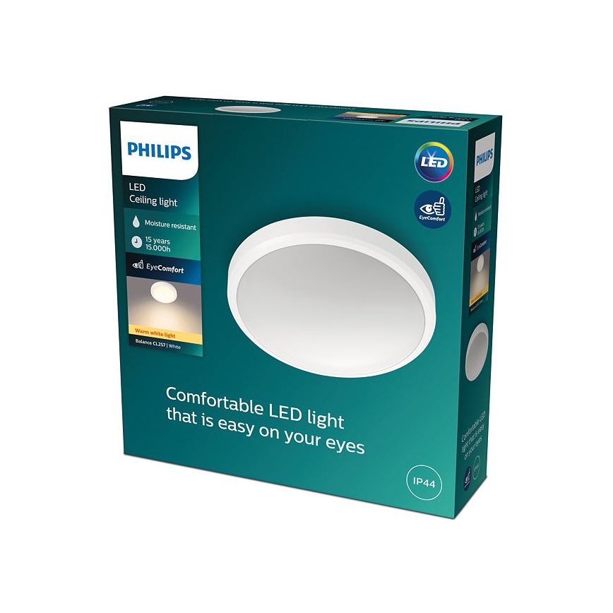 Philips - LED Vonios lubinis šviestuvas BALANCE LED/17W/230V IP44