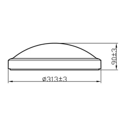 Philips - LED vonios lubinis šviestuvas LED/17W/230V 2700K IP44