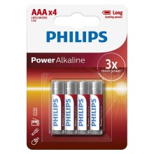 Philips LR03P4B/10 - 4 vnt šarminės baterijos  AAA POWER ALKALINE 1,5V 1150mAh