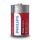 Philips LR20P2B/10 - 2 vnt šarminės baterijos  D POWER ALKALINE 1,5V