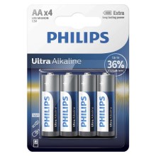 Philips LR6E4B/10 - 4 vnt šarminės baterijos  AA ULTRA ALKALINE 1,5V 2800mAh