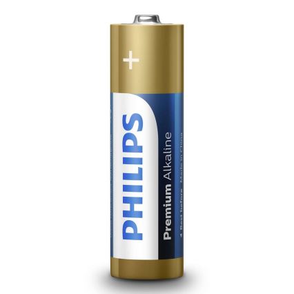 Philips LR6M4B/10 - 4 vnt šarminės baterijos  AA PREMIUM ALKALINE 1,5V 3200mAh