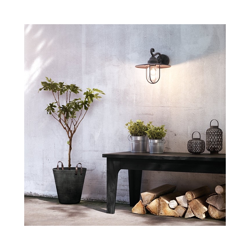 Philips Massive 16270/30/PN - Lauko sieninis šviestuvas PASTURE 1xE27/60W/230V IP44