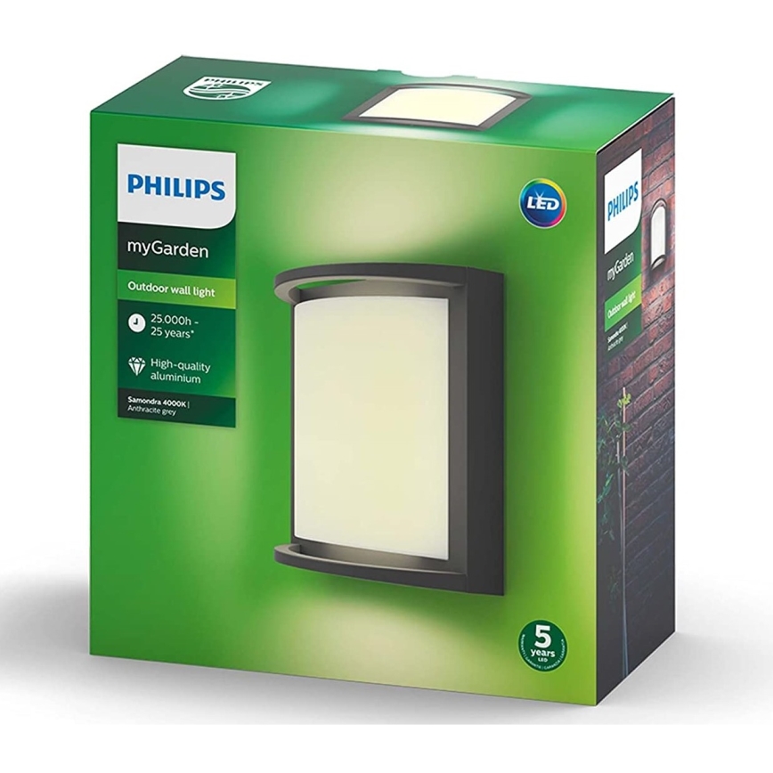 Philips Massive - LED Lauko sieninis šviestuvas LED/12W/230V IP44