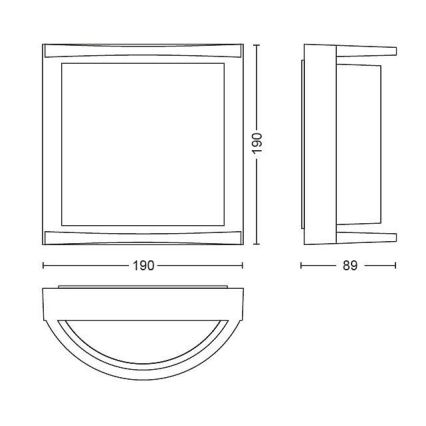 Philips Massive - LED Lauko sieninis šviestuvas LED/12W/230V IP44