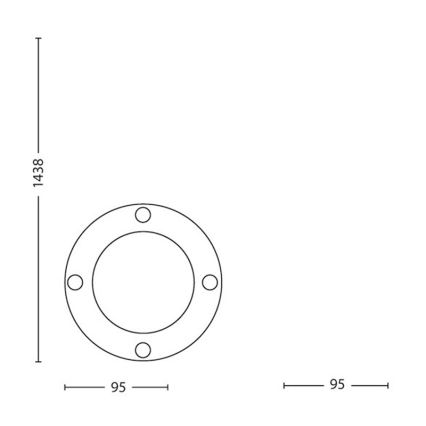 Philips Massive 17412/30/10 - LED lauko šviestuvas - su spygliu 1xGU10/5W/230V