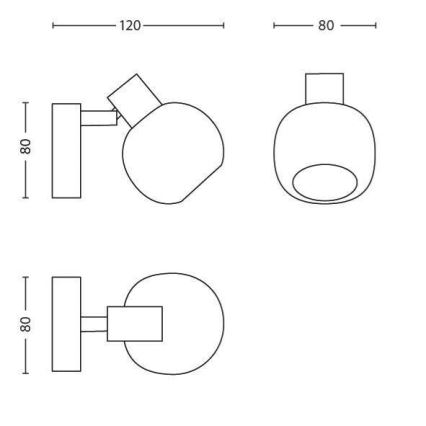 Philips Massive  - Sieninis kryptinis šviestuvas 1xG9/28W/230V