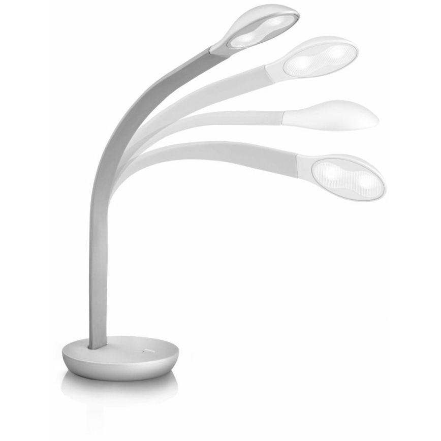 Philips Massive 66706/87/10 - LED Stalinis šviestuvas NATHAN 2xLED/2,5W metalinė pilka