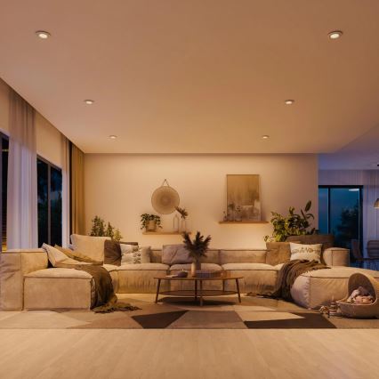 Philips – PERIDOT įleidžiamų šviestuvų komplektas, 3 vnt., 1xGU10/7W/230V, baltas