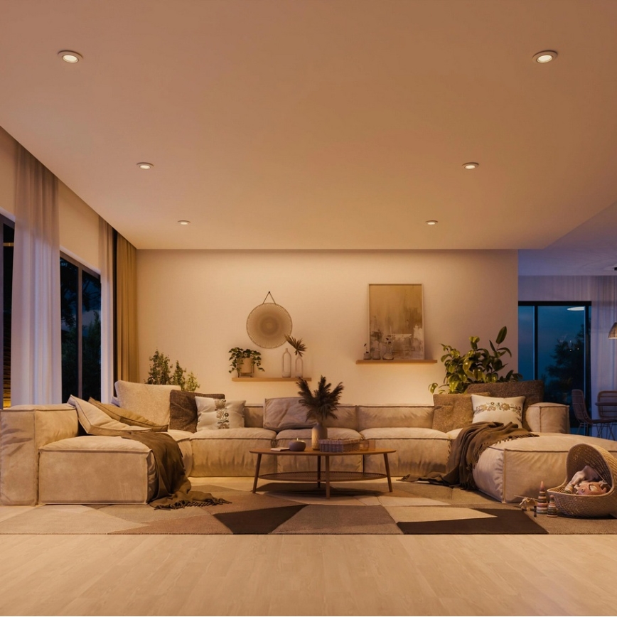 Philips – PERIDOT įleidžiamų šviestuvų komplektas, 3 vnt., 1xGU10/7W/230V, baltas