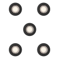 Philips - PERIDOT įleidžiamųjų šviestuvų rinkinys 5 vnt. 1xGU10/7W/230V juodas