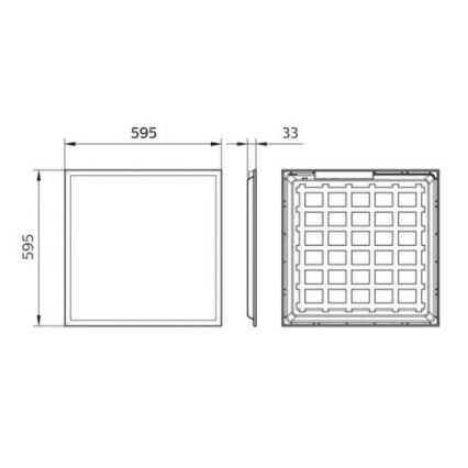 Philips Pila - įleidžiamas LED panelis LED/40W/230V 60x60 cm UGR19