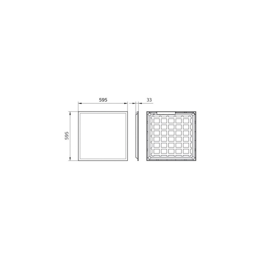Philips Pila - LED įleidžiamas lubų panelis LED/40W/230V 60x60 cm UGR22