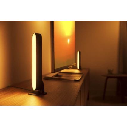 Philips - Prailgintuvo rinkinys LED RGB Pritemdomas stalinis šviestuvas Hue PLAY LED/6W/230V juoda