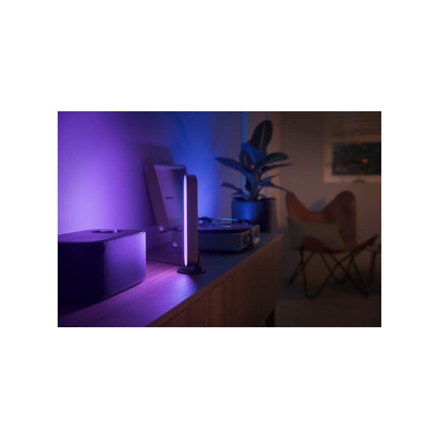 Philips - Prailgintuvo rinkinys LED RGB Pritemdomas stalinis šviestuvas Hue PLAY LED/6W/230V juoda