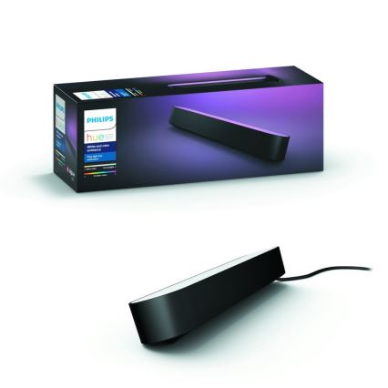 Philips - Prailgintuvo rinkinys LED RGB Pritemdomas stalinis šviestuvas Hue PLAY LED/6W/230V juoda