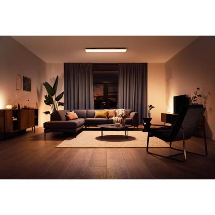 Philips - Pritemdomas LED lubinis šviestuvas Hue AURELLE LED/39W/230V 2200-6500K 120x30 cm balta