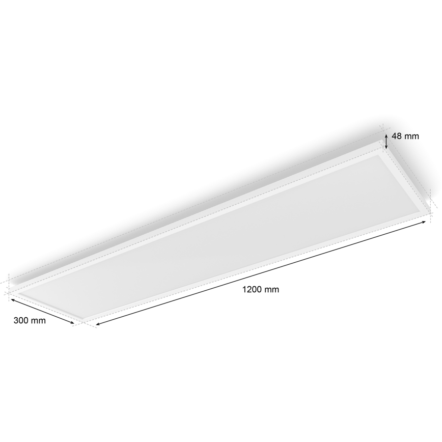 Philips - Pritemdomas LED lubinis šviestuvas Hue AURELLE LED/39W/230V 2200-6500K 120x30 cm balta