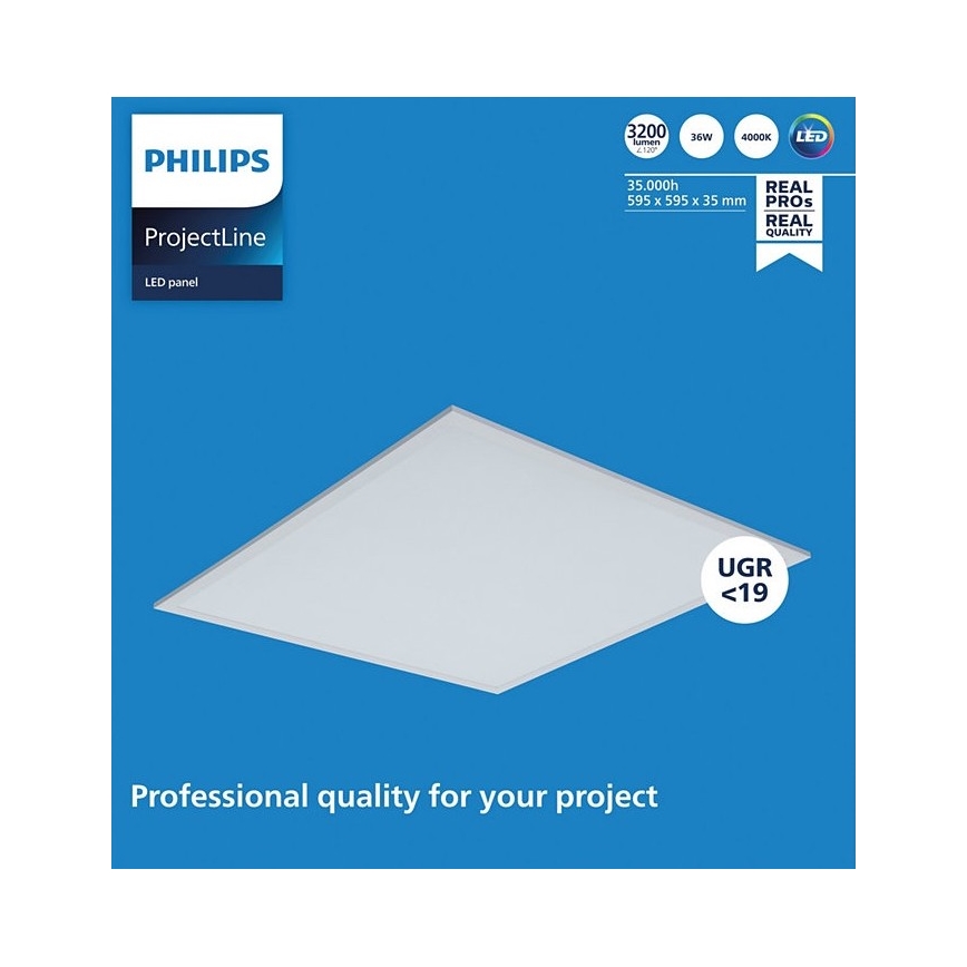Philips - LED lubų panelė PROJECTLINE LED/36W/230V 59,5x59,5 cm