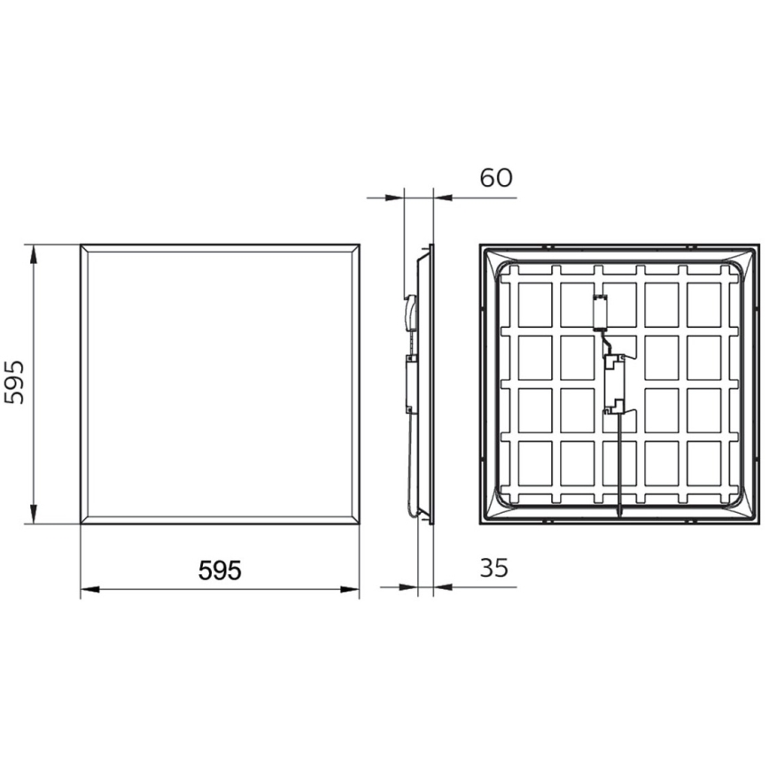 Philips - LED lubų panelė PROJECTLINE LED/36W/230V 59,5x59,5 cm