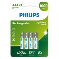Philips R03B4RTU10/10 - 4 vnt. Įkraunamos AAA NiMH baterijos/1,2V/1000 mAh