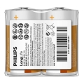 Philips R14L2F/10 - 2 vnt. C tipo cinko chlorido baterija LONGLIFE 1,5V 2800mAh