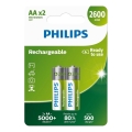 Philips R6B2A260/10 - 2 vnt. Įkraunamos AA MULTILIFE NiMH/1,2V/2600 mAh baterijos