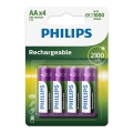 Philips R6B4A210/10 - 4 vnt. Įkraunamos AA MULTILIFE NiMH/1,2V/2100 mAh baterijos