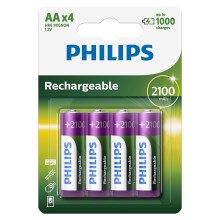 Philips R6B4A210/10 - 4 vnt įkraunamos baterijos AA MULTILIFE NiMH/1,2V/2100 mAh