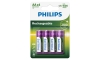 Philips R6B4A210/10 - 4 vnt įkraunamos baterijos AA MULTILIFE NiMH/1,2V/2100 mAh