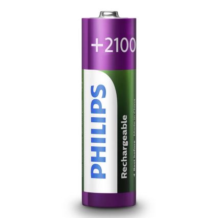 Philips R6B4A210/10 - 4 vnt įkraunamos baterijos AA MULTILIFE NiMH/1,2V/2100 mAh