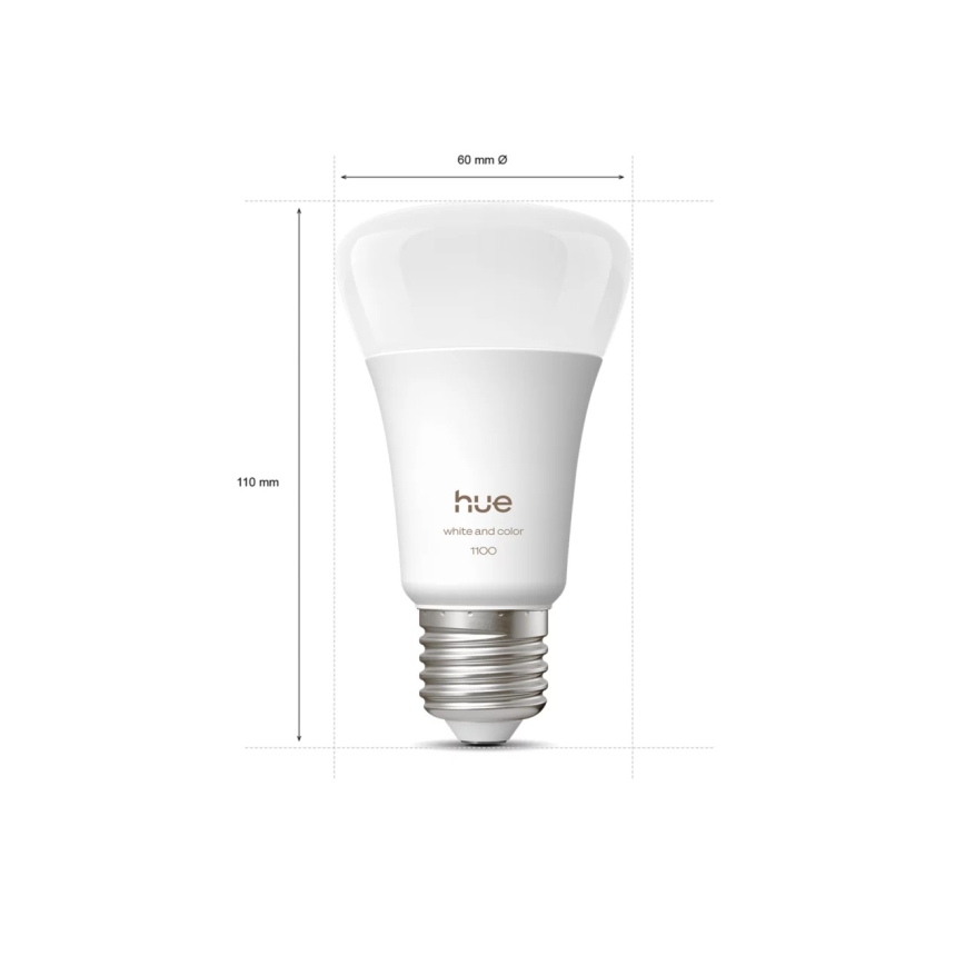 Philips - LED RGBW reguliuojama juosta Hue FLUX 3m LED/12W/230V + 2x išmaniosios lemputės WHITE AND COLOR AMBIANCE E27/8,1W/230V 1000-20000K