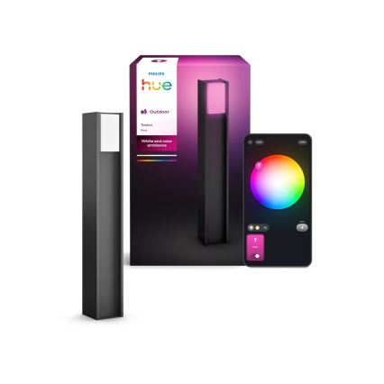 Philips - reguliuojamas lauko LED šviestuvas Hue TURACO 1xE27/8,1W/230V 80 cm IP44