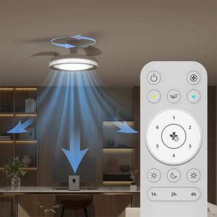 Philips - dimeriuojamas LED lubinis šviestuvas su ventiliatoriumi BLISS LED/35W/230V baltas + nuotolinis valdymas