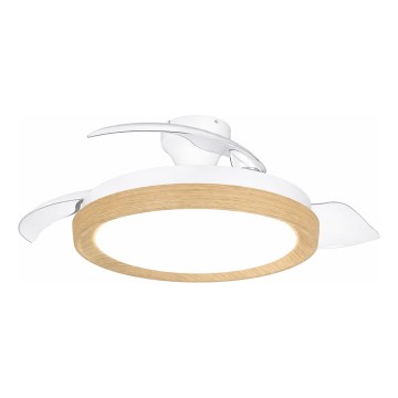 Philips - reguliuojamas LED lubinis šviestuvas su ventiliatoriumi BLISS LED/35W/230V rudas + nuotolinis valdymas