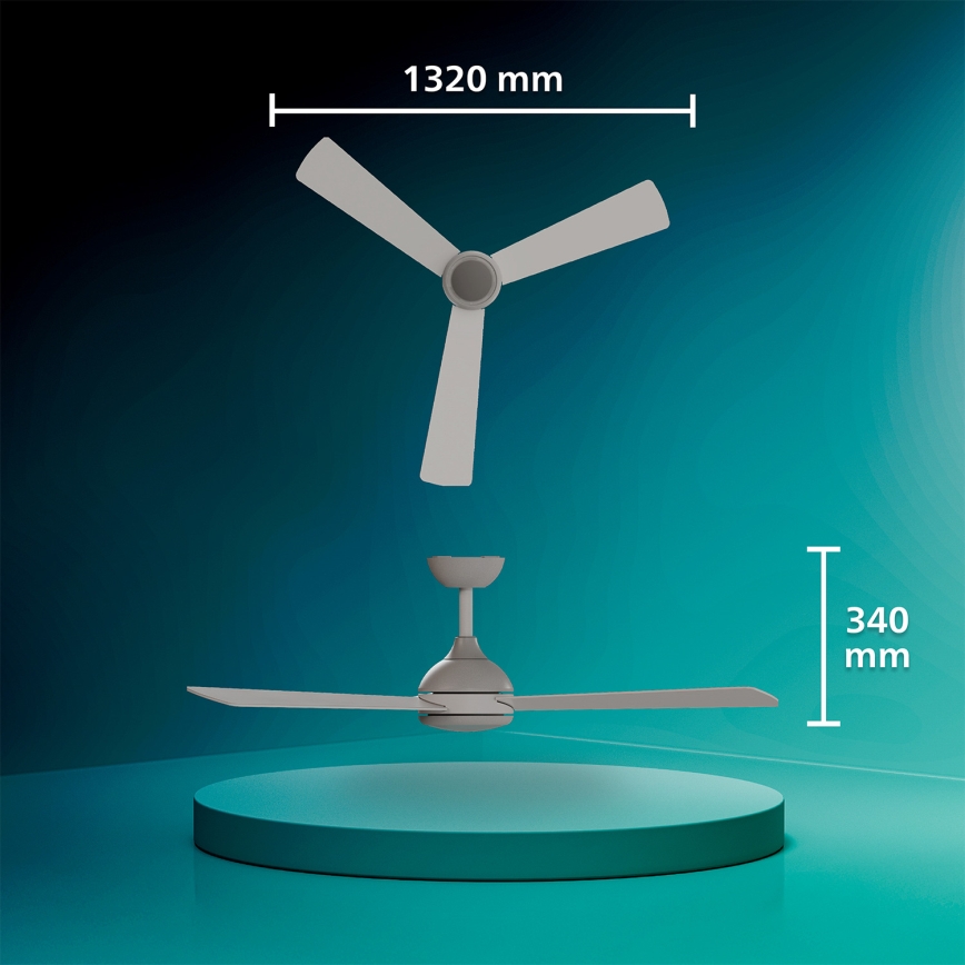 Philips - reguliuojamo ryškumo LED lubinis ventiliatorius CIVX LED/24W/230V + nuotolinis valdymas
