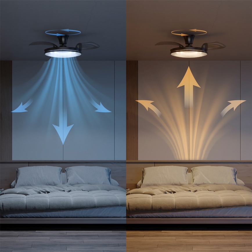 Philips - LED dimeriuojamas lubų šviestuvas su ventiliatoriumi ATLAS LED/35W/230V matinis chromas + nuotolinis valdymas