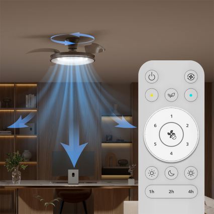 Philips - LED dimeriuojamas lubų šviestuvas su ventiliatoriumi ATLAS LED/35W/230V matinis chromas + nuotolinis valdymas