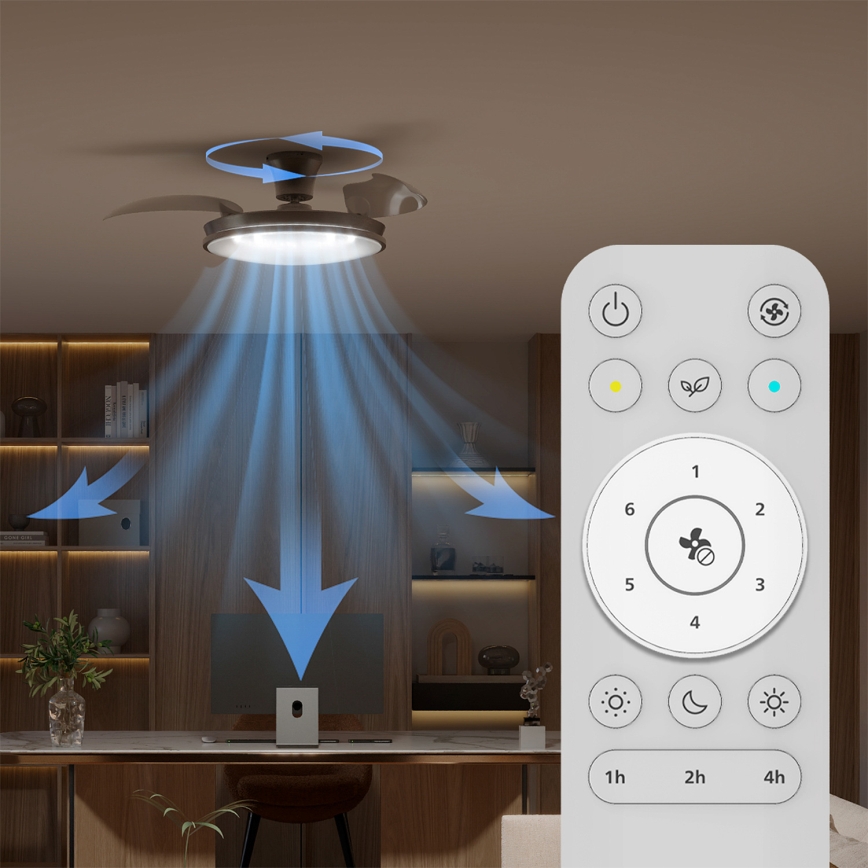 Philips - LED dimeriuojamas lubų šviestuvas su ventiliatoriumi ATLAS LED/35W/230V matinis chromas + nuotolinis valdymas
