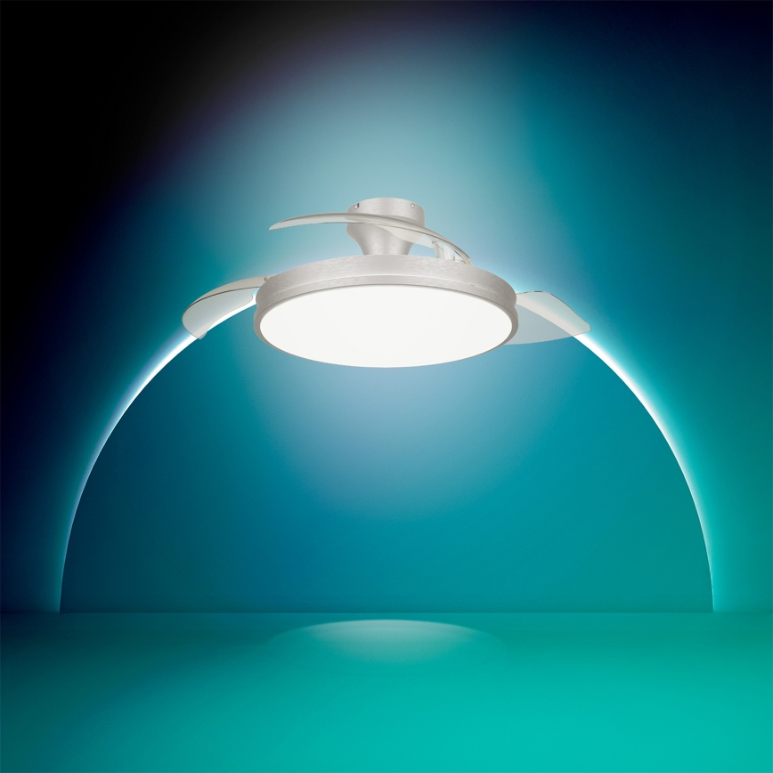 Philips - LED dimeriuojamas lubų šviestuvas su ventiliatoriumi ATLAS LED/35W/230V matinis chromas + nuotolinis valdymas