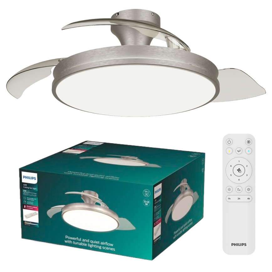 Philips - LED dimeriuojamas lubų šviestuvas su ventiliatoriumi ATLAS LED/35W/230V matinis chromas + nuotolinis valdymas