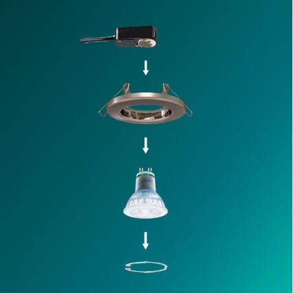 Philips - LED RGBW dimeriuojamas įleidžiamas lubų šviestuvas PERIDOT 1xGU10/6,5W/230V 2700-6500K sidabrinis