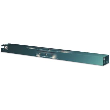 Philips - LED RGBW reguliuojamo ryškumo taškinis šviestuvas bėginėje sistemoje EASYLINK HUE 3xGU10/4,7W/230V 2200-6500K 1m juodas
