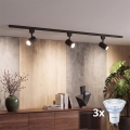 Philips - reguliuojamas LED taškinis šviestuvas EASYLINK bėgelių sistemoje 3xGU10/7W/230V 2200-2700K 1m juodas