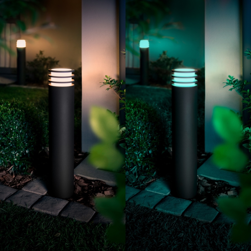 Philips - LED RGB dimeriu reguliuojama lauko lempa Hue LUCCA 1xE27/8,1W/230V 77 cm 1000-20000K IP44