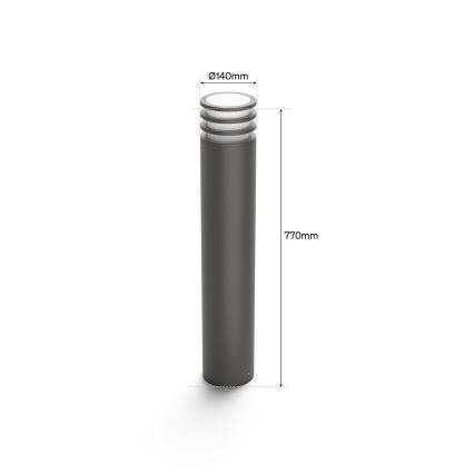 Philips - LED RGB dimeriu reguliuojama lauko lempa Hue LUCCA 1xE27/8,1W/230V 77 cm 1000-20000K IP44